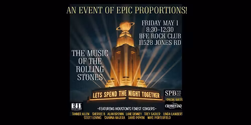 Spare Parts Reunion with Special Guests featuring Songs from The Rolling Stones and Crosswind