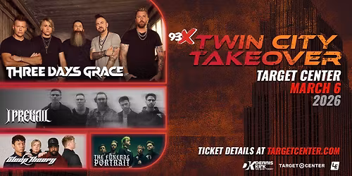 93X Twin City Takeover - Three Days Grace at Target Center