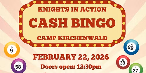 Cash Bingo for Camp Kirchenwald