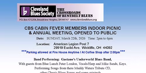 CBS Members Annual Meeting, Cabin Fever Picnic