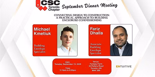 CSC Toronto Chapter's September 15, 2026 Dinner Meeting