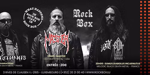 MASTER + DAMNATIONIS + SUMUS DIABOLUS INCARNATUS