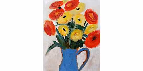 Flower Vase Oil Painting for Adults and Teens Class