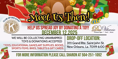 Big Easy Kiwanis Toys for Tots- Toy Drive w\/ music by Dj KayGee @ Don Villavaso on the Bayou