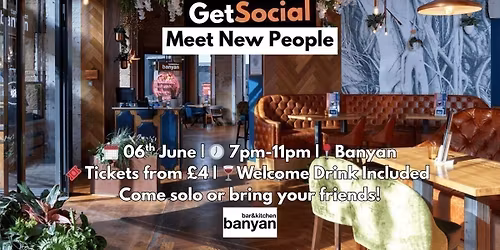GetSocial Drinks | Meet New People & Make Friends (20s\u201340s) \ud83c\udf79