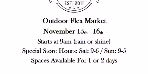 Sell It Here's Final Outdoor Flea Market of the Season