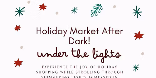 Holiday Market After Dark Under The Lights