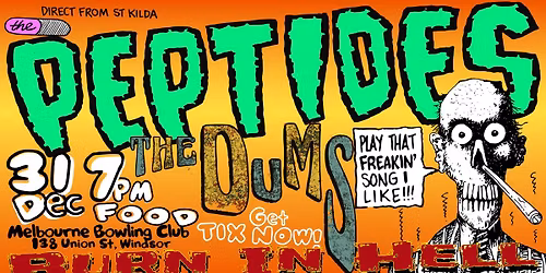 Peps NYE with BURN IN HELL and The DUMS