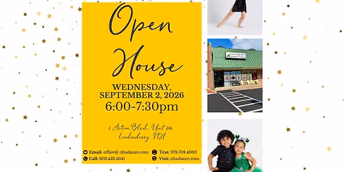 Open House- Wednesday, September 2, 2026