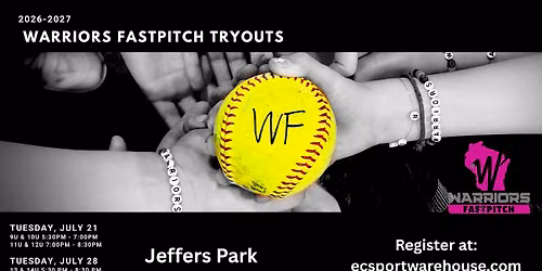 Warriors Fastpitch 26-27 Season Tryouts