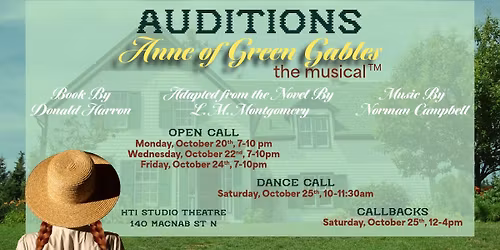 Anne of Green Gables Auditions