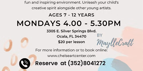Kids Art & Craft Classes -MONDAYS. Age 7-12