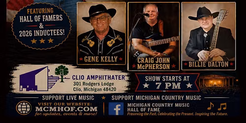 Michigan Music Hall of Fame Country Night @ The Clio Amphitheater