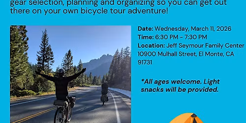 Active SGV Winter Social: Bike Touring 101