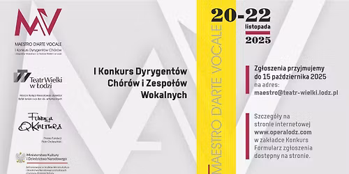 Maestro de\u2019arte vocale - Konkurs Dyrygent\u00f3w Ch\u00f3ralnych i Zespo\u0142\u00f3w Wokalnych