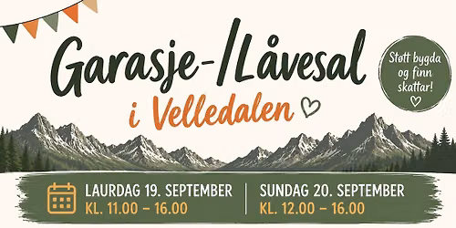Garasje - L\u00e5vesal i VELLEDALEN