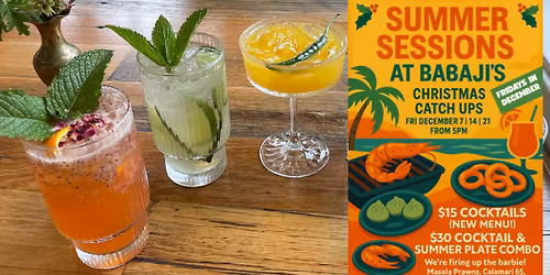 🍹 🦐 Friday night 'Summer Sessions' at Babajis Warby