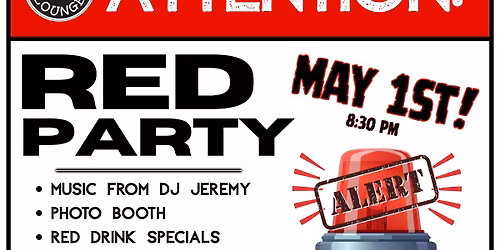 Red Party @ The Lazy Oaf! (NO COVER)