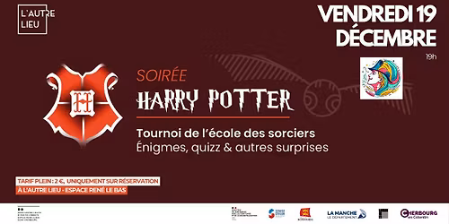 SOIR\u00c9E - Harry Potter avec CherBarNight | \u00c0 L\u2019Autre Lieu