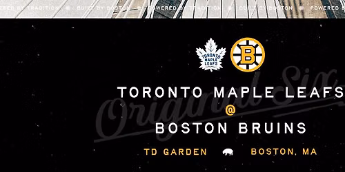 Toronto Maple Leafs at Boston Bruins Tickets