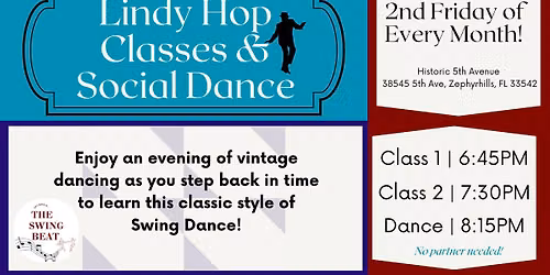 \ud83d\udd7aMonthly Swing Dance Lessons and Social Dance \ud83d\udc83