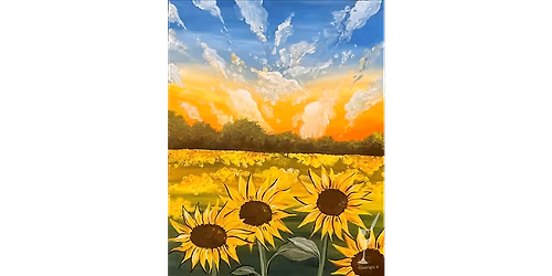 Sunflower Field at Sunset - Paint and Sip in San Antonio | Classpop!\u2122