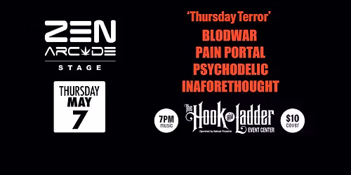 Thursday Terror w\/ Blodwar, Pain Portal, Psychodelic, Inaforethought