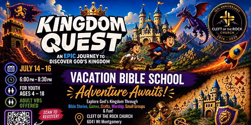 Vacation Bible School - Kingdom Quest at C-Rock