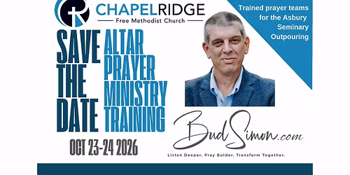 Altar Prayer Ministry Training With Bud Simon