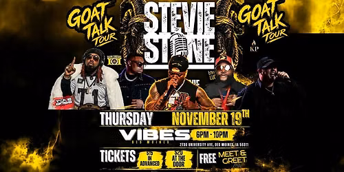 STEVIE STONE PRESENTS: GOAT TALK TOUR - Des Moines, IA