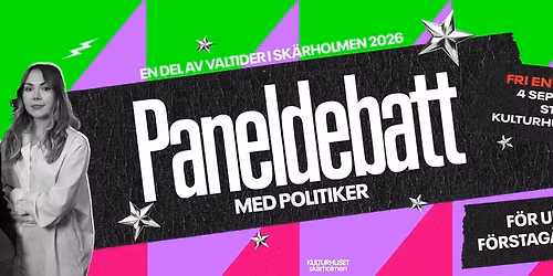 Paneldebatt med politiker i Sk\u00e4rholmen