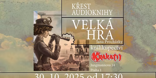 K\u0159est audioknihy Velk\u00e1 hra Jana Proch\u00e1zky