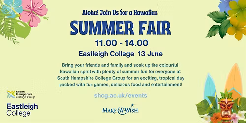 Eastleigh College Summer Fair - Saturday 13 June 2026