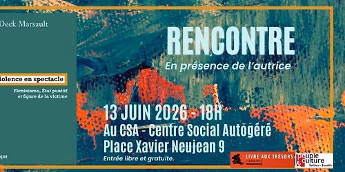 Rencontre : "La Violence en Spectacle" avec Elsa Deck Marsault