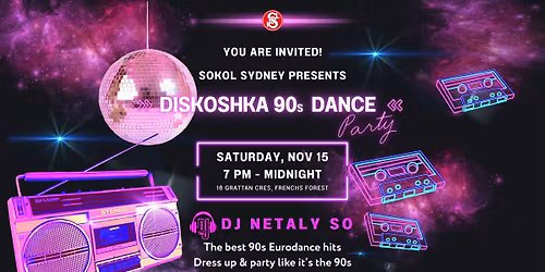 DISKOSHKA 90s Dance Party at Sokol Sydney 