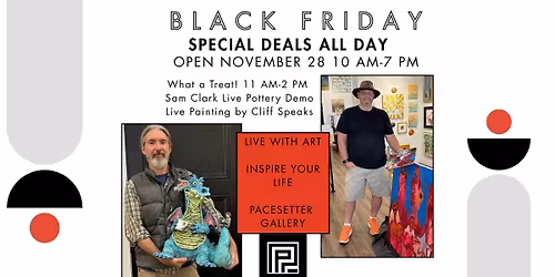 Pacesetter Black Friday Sale Event with Live Art by Sam Clark and Cliff Speaks