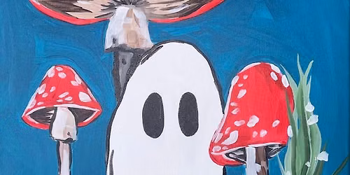 Fountain Square Canvas and Wine \u2013 Mushroom Ghost