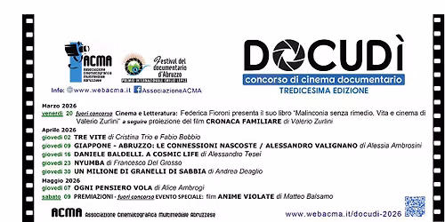 DOCud\u00ec2026 #Pescara dal 20 marzo al 09 maggio 2026