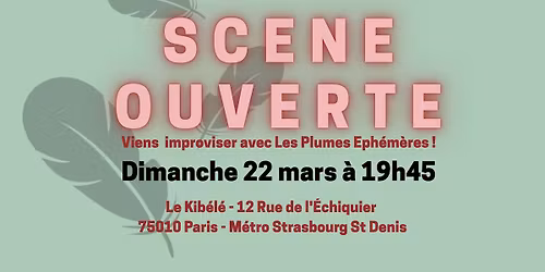 Impro Eph\u00e9m\u00e8res : La sc\u00e8ne ouverte des Plumes
