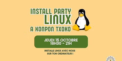Jeudi 15 octobre : install party Linux !