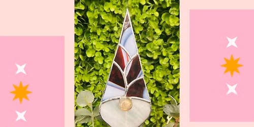 Stained Glass Gnome Plant Stake with Morgan's Stained Glass