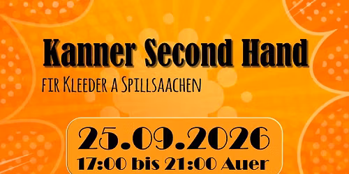 Kanner Second Hand fir Kleeder a Spillsaachen