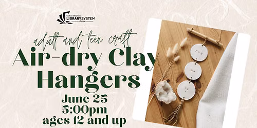 Adult and Teen Air-dry Clay Hangers
