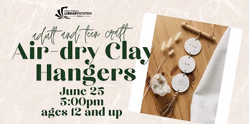 Adult and Teen Air-dry Clay Hangers
