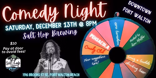 Stand-Up Comedy Saturday Night At Salt Hop Brewing Fort Walton Beach