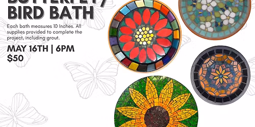 Mosaic Butterfly or Bird Baths