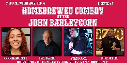 Homebrewed Comedy at the John Barleycorn Tavern