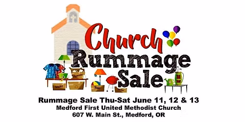 Church Rummage Sale June 11-13 + Pie and Breakfast