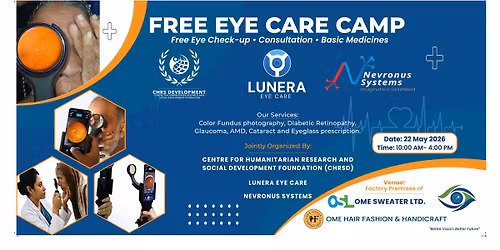\ud83d\udc41\ufe0f FREE EYE CARE CAMP \u2013 22 MAY 2026