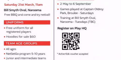 Narooma Netball Club Free Open Day